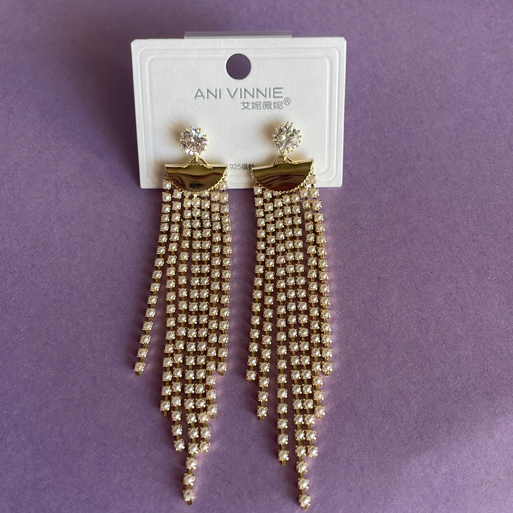 Gold chandelier Earrings